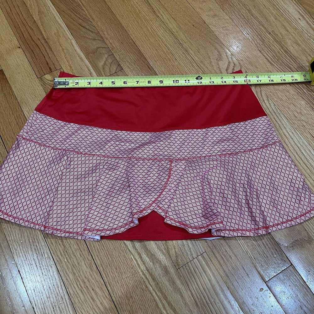 Lucky In Love Womens Skort Tennis Pickleball Size Large L 12 Red Ruffle EUC - Picture 6 of 12